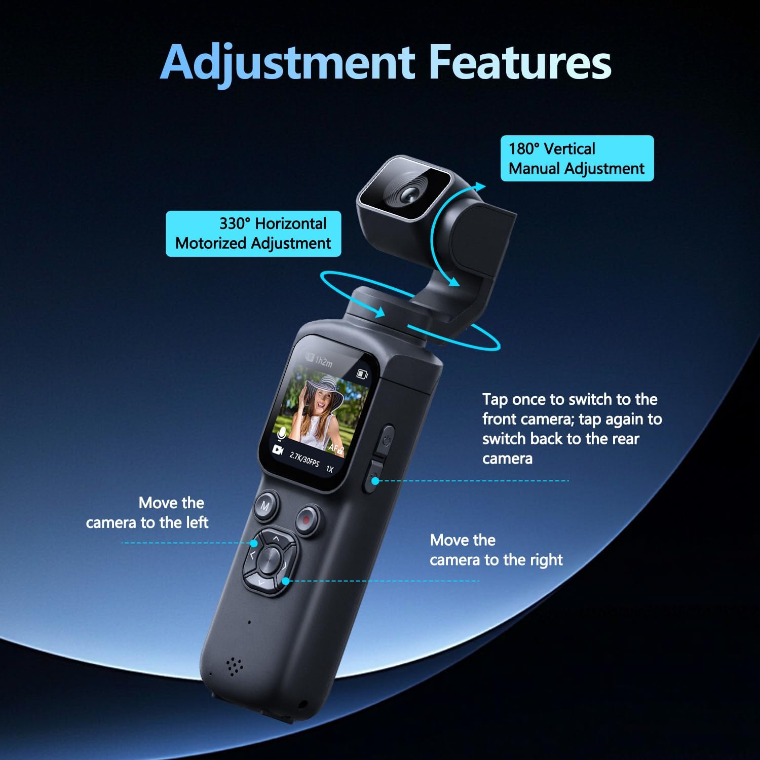 Drone Kit Professional - Pocket 3‑Axis Gimbal Vlog Camera 4K